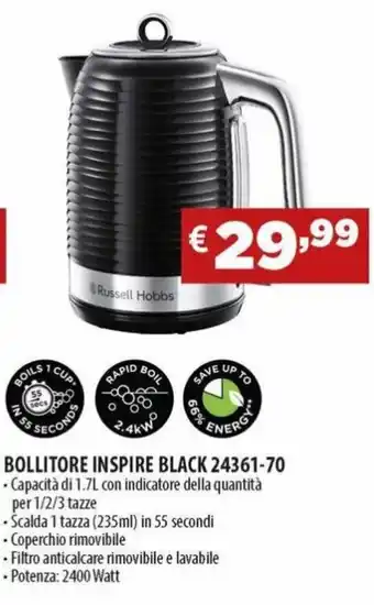 Russell Hobbs Bollitore Inspire Black 24361-70