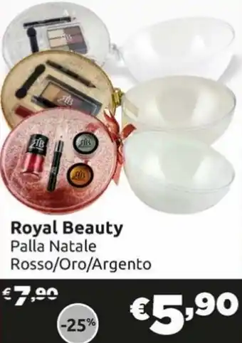 Saponi e profumi Royal Beauty Palla Natale Rosso/Oro/Argento offerta