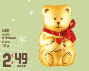 Ottimo Market Lindt Orsetto di cioccolato al latte 100 gr offerta