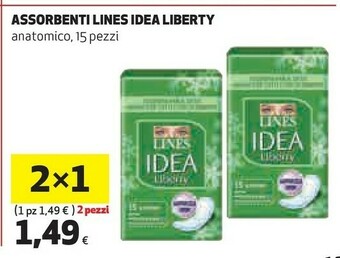 Coop Lines Assorbenti lines offerta