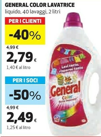Coop General Color Lavatrice offerta