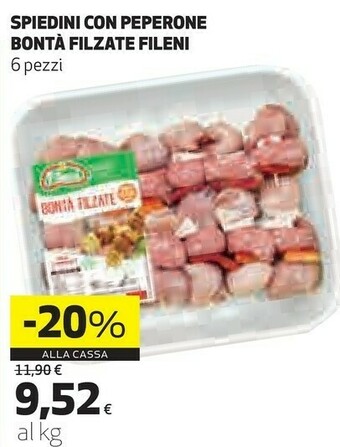Coop Fileni Spiedini Con Peperone Bontà Filzate offerta