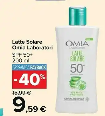 Carrefour Market Omia Laboratori Latte Solare offerta