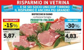 Coop Coop Bistecche Di Suino offerta