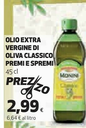 Coop Monin Olio Extra Vergine Di Oliva Classico Premi E Spremi offerta
