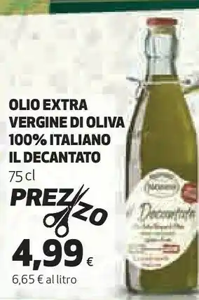 Coop Il Decantato Olio Extra Vergine Di Oliva 100% Italiano offerta