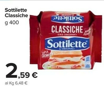 Carrefour Market Mondelez Sottilette Le Originali Classiche 400 G(ml) offerta