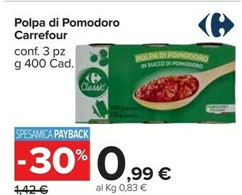 Carrefour Market Polpa Di Pomodoro offerta