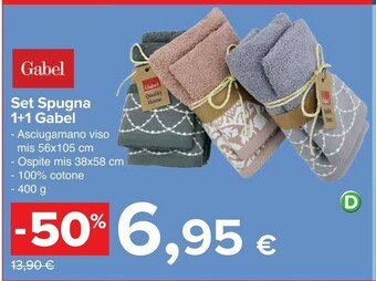 Carrefour Market Gabel Set Spugna 1+1 offerta