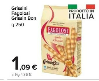 Carrefour Market Grissin bon Fagolosi Gusto Classico 250 G(ml) offerta