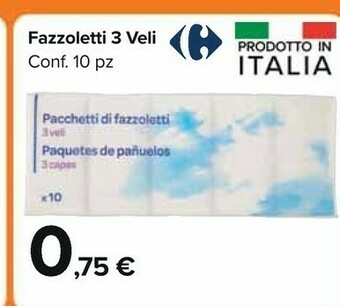 Carrefour Market Fazzoletti 3 Veli offerta