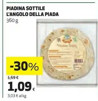 Coop L'angolo della piada Piadina Sottile 360 G offerta