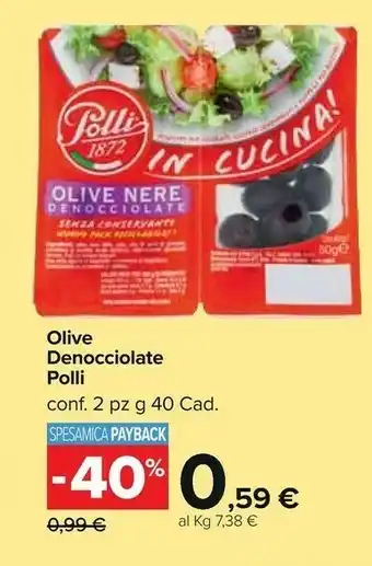 Carrefour Market Polli Olive Nere Denocciolate offerta