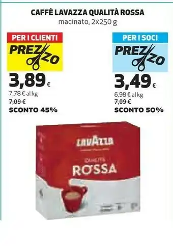 Coop Lavazza Lavazza Caffè Qualità Rossa Macinato offerta