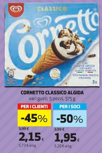 Coop Algida Cornetto offerta
