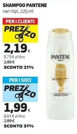 Coop Pantene Shampoo offerta