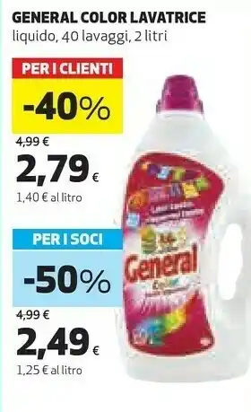 Coop General Color Lavatrice Liquido offerta