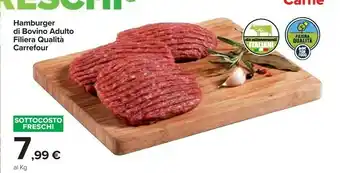 Carrefour Market Hamburger Di Bovino Adulto Filiera Qualità offerta