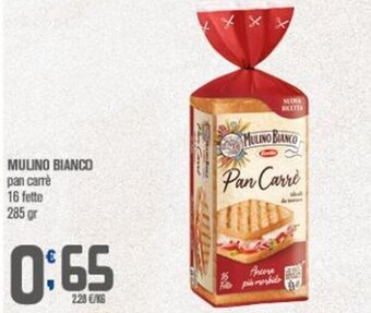 Ottimo Market Barilla Mulino Bianco pan carrè 16 fette 285 gr offerta