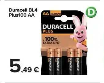 Carrefour Market Duracell Bl4 Plus100 Aa offerta