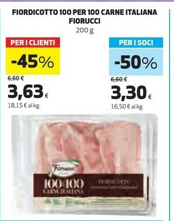Coop Fiorucci Prosciutto cotto offerta