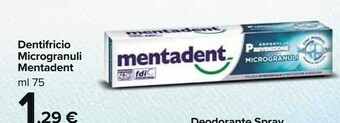 Carrefour Market Mentadent Dentifricio Microgranuli offerta