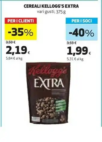 Coop Kelloggs Kellogg's Cereali Extra offerta