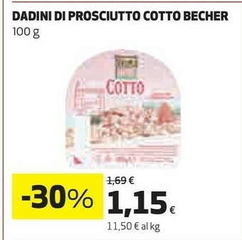 Coop Bechèr Prosciutto cotto offerta