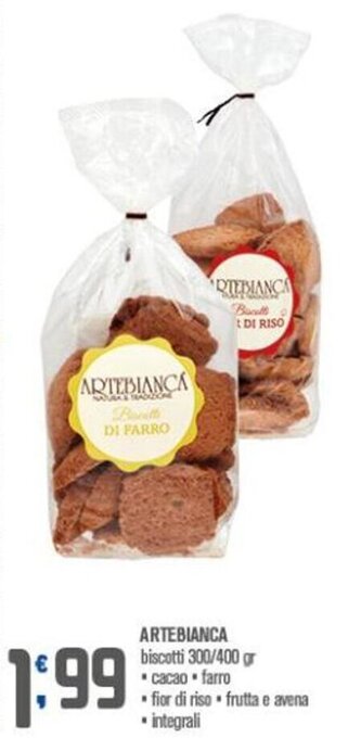 Artebianca biscotti 300/400 gr
