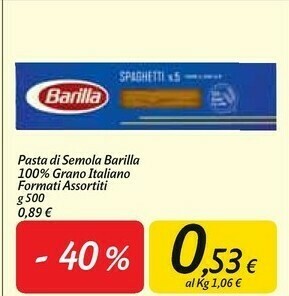 Carrefour Market Barilla Spaghetti N.5 500 G(ml) offerta