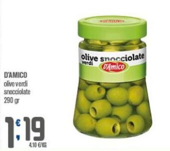 Ottimo Market D'Amico olive verdi snoccilate 290 gr offerta