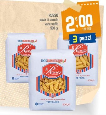 Ottimo Market Russo pasta di semola varie trafile 500 gr offerta