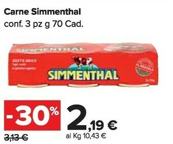 Carrefour Market Simmenthal Carne in scatola offerta