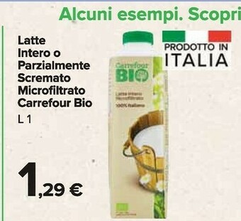 Carrefour Market Latte parzialmente scremato offerta