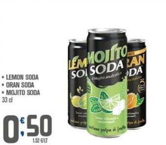 Lemon soda/Oran Soda/Mojito Soda 33 cl