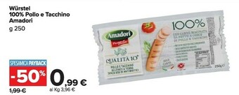Carrefour Market Amadori Wurstel di pollo offerta