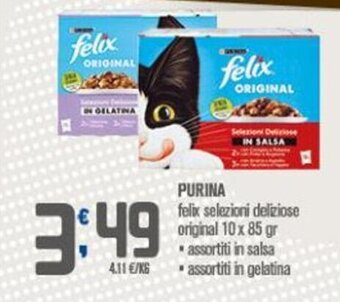 Ottimo Market Purina felix selezioni deliziose original 10 x 85 gr offerta