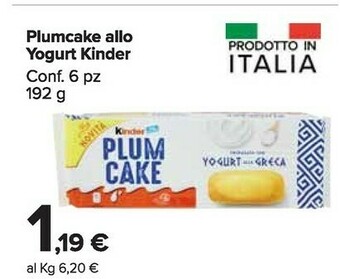 Carrefour Market Kinder Plum cake offerta