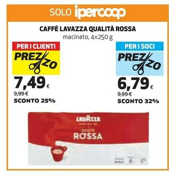 Coop Lavazza Caffè offerta