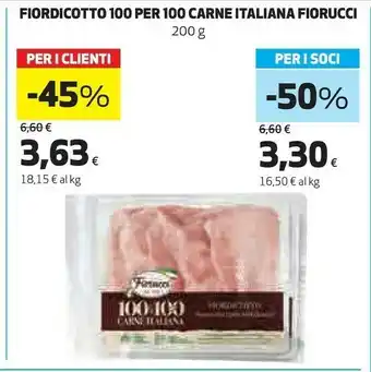 Coop Fiorucci Prosciutto cotto offerta