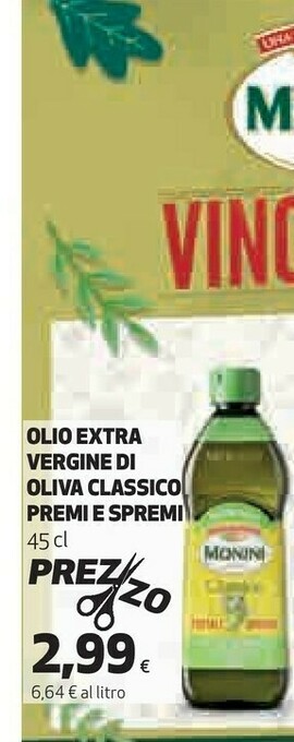 Coop Monini Olio extravergine di oliva offerta