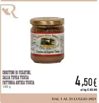 Tuscia Fattoria Antica Crostino Di Fegatini, Salsa Tipica