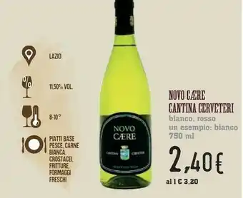 Conad City Cantina Cerveteri Novo Caere offerta