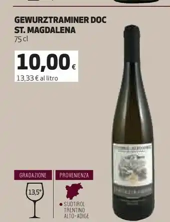 Coop Sudtirol Vino bianco offerta