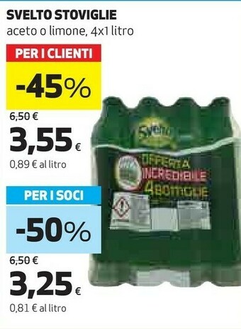 Coop Svelto Detersivo piatti offerta