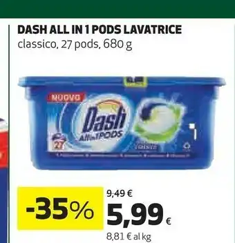 Coop Dash All In 1 Pods Lavatrice Classico offerta