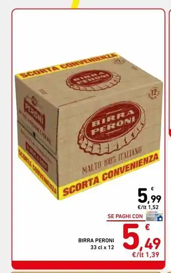 Spazio Conad Birra peroni offerta