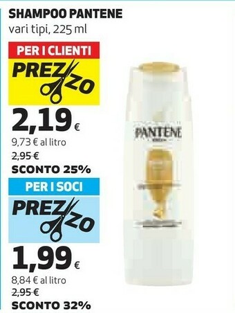 Coop Pantene Shampoo offerta
