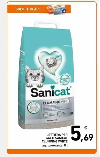 Spazio Conad Lettiera per gatti sanicat clumping white offerta