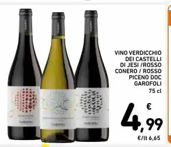 Spazio Conad Vino verdicchio dei castelli di jesi/rosso conero/rosso piceno doc garofoli offerta